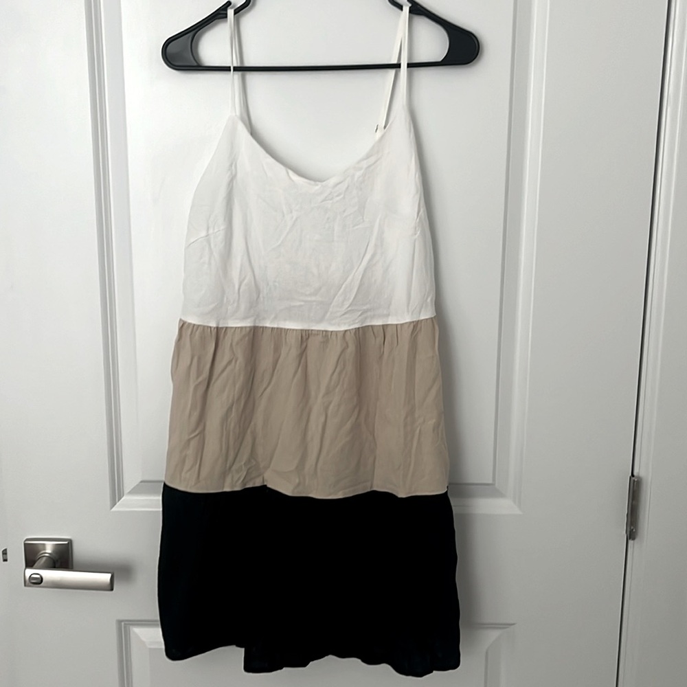 Women’s Spaghetti Strap Color Block Cami Dress